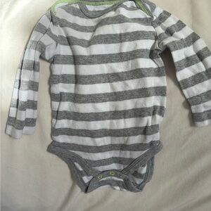 Cat & Jack Gray and White Striped Bodysuit